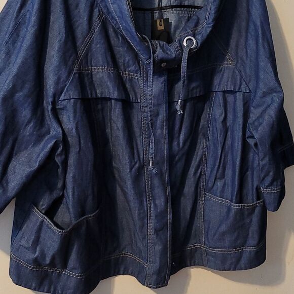 Georgeous Nine West Jean Jacket 3X NWT - Picture 2 of 8